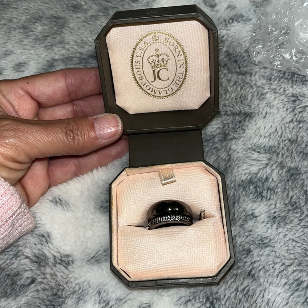 Black and Silver Ring